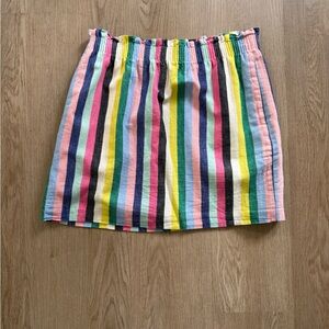J. Crew Multicolor Striped Mini Skirt